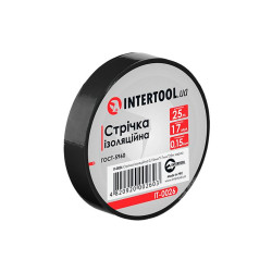 Лента изоляционная Intertool 25 м черная 17 x 0.15мм (IT-0026) (10 шт.)