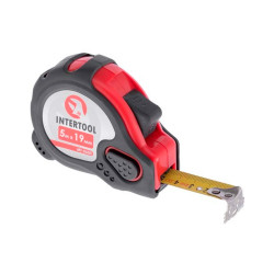 Рулетка Intertool 5 м x 19 мм обрезиненная супер-магнит (MT-0605)