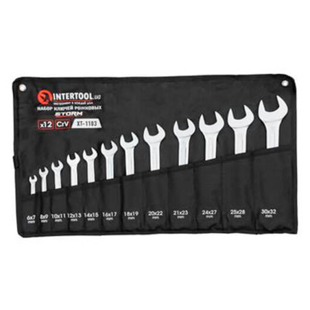 Набор рожковых ключей Intertool 12 шт. (6-32 мм) Pro (XT-1103)