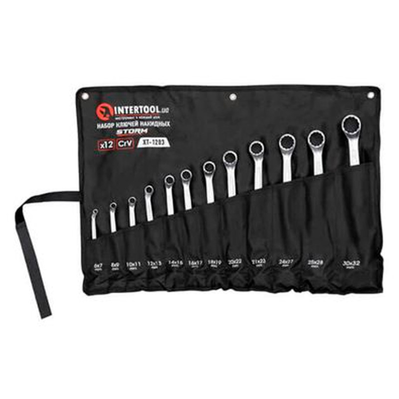 Набор накидных ключей Intertool 12 шт. (6-32 мм) Pro (XT-1203)