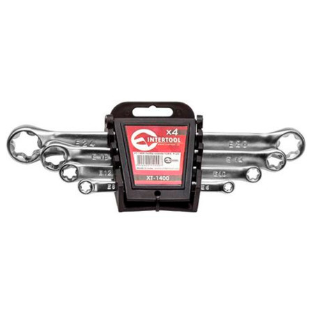 Набор накидных ключей Intertool 4 шт. (6-24 мм) Torx (XT-1400)