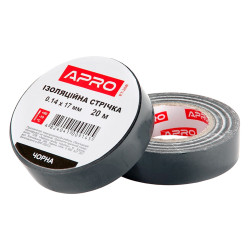 Лента изоляционная Apro 10 м x 17 x 0.14 мм черная (ET-10B) (10 шт.)