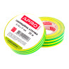 Лента изоляционная Apro 10 м x 17 x 0.14 мм желто-зеленая (ET-10YG) (10 шт.)