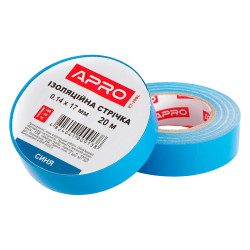 Лента изоляционная Apro 20 м x 17 x 0.14 мм синяя (ET-20BL) (10 шт.)