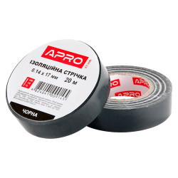 Лента изоляционная Apro 20 м x 17 x 0.14 мм черная (ET-20B) (10 шт.)