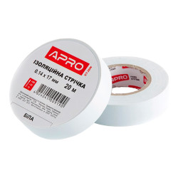 Лента изоляционная Apro 20 м x 17 x 0.14 мм белая (ET-20W) (10 шт.)