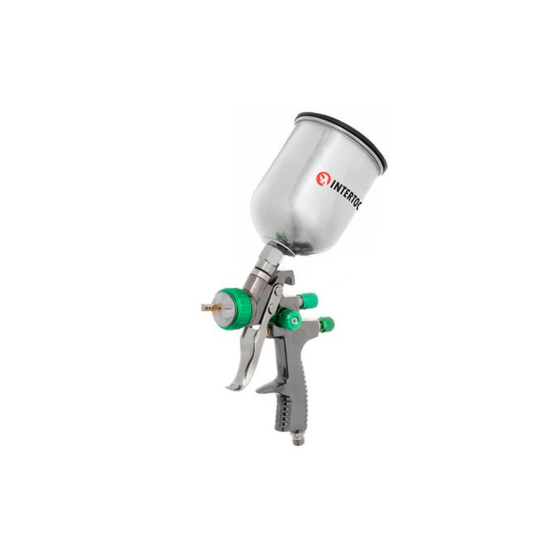 Пневмопистолет лакокрасочный LVLP Intertool верхний бак 600 мл x 1.3 мм PT-0131 (PT-0131)