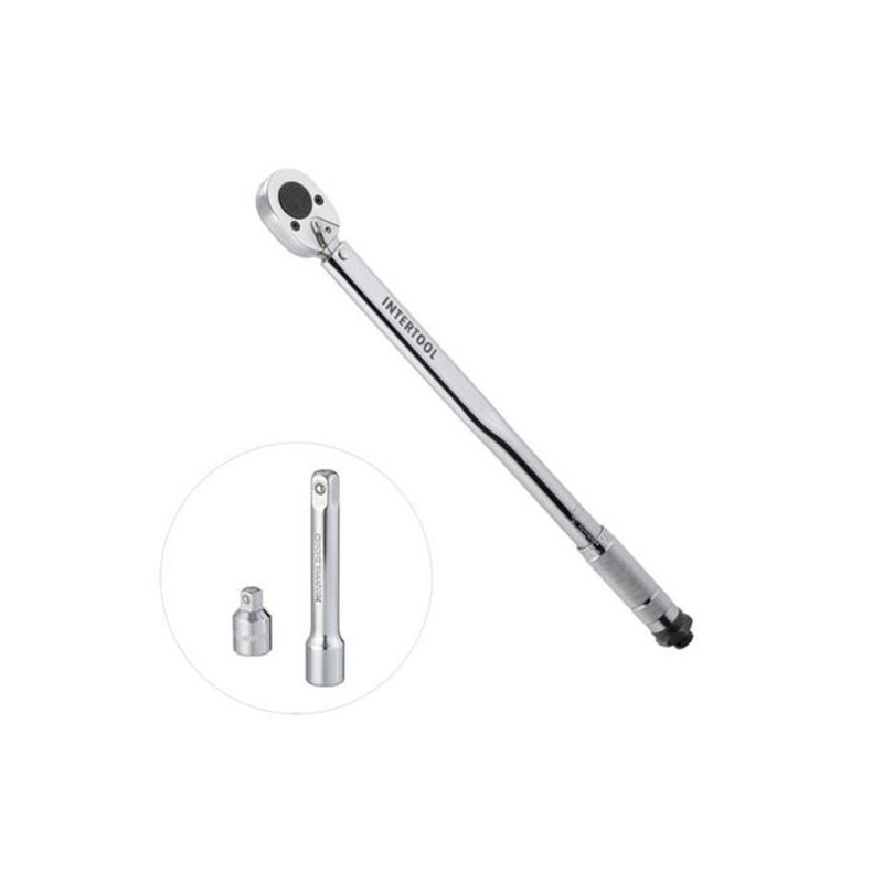Ключ динамометрический Intertool 1/2" x 28-210 Н/м с переходником 3/8" (XT-9007)