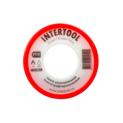 Лента тефлоновая Intertool 15 м x 12 x 0.1 мм (IT-0001) (10 шт.)