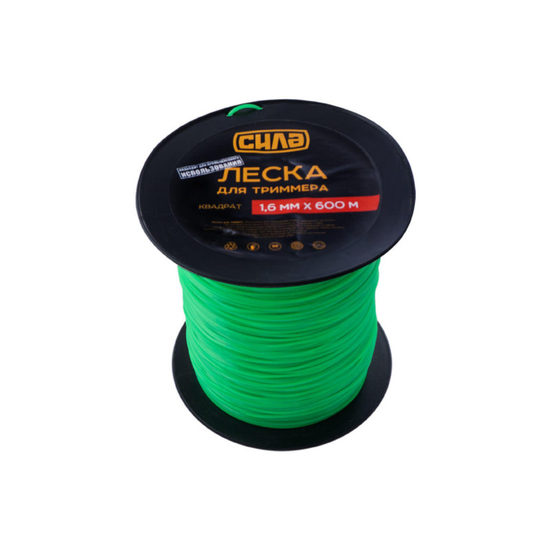Леска для триммера Сила 1.6 мм x 600 м "квадрат" (550151)