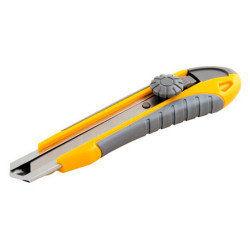 Нож Mastertool 18 мм винтовой прорезиненный + 2 лезвия 17-0112 (17-0112)