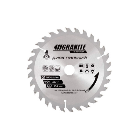 Диск пильный Granite 180 x 30T x 22.2 мм (22.2-20) (5-18-030)