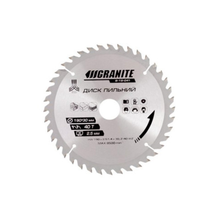 Диск пильный Granite 190 x 40T x 30 мм (5-19-041)