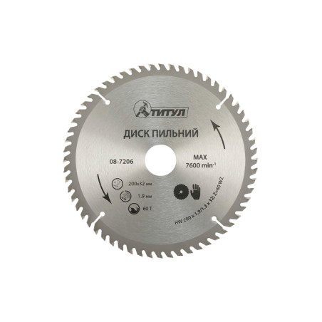 Диск пильный Титул 200 x 60T x 32 мм (32-30+32-25.4) (08-7206)