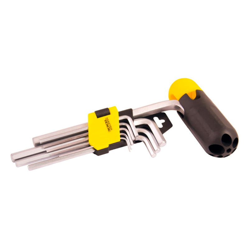 Набор шестигранных ключей Mastertool 9 шт. с держателем удлиненные (75-0958)