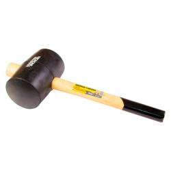 Киянка Mastertool 1200 г x 100 мм черная резина ручка дерево (02-0305)