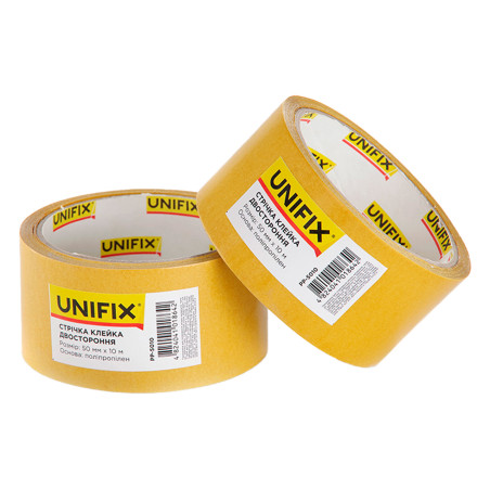 Скотч двухсторонний Unifix 50 мм x 10 м полипропилен (PP-5010)