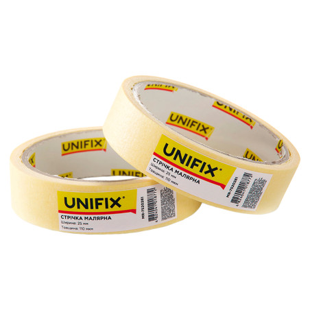 Лента малярная Unifix 25 мм x 20 м желтая (MR-7520261) (6 шт.)