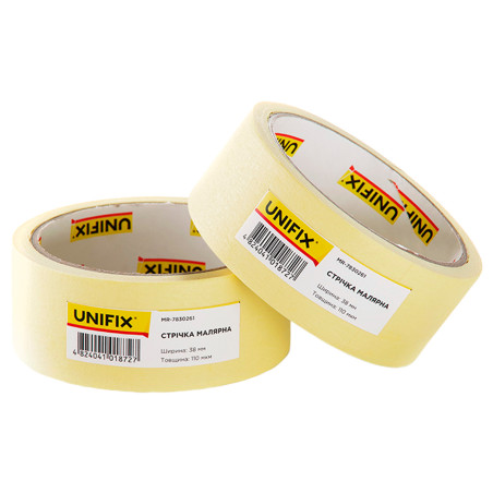Лента малярная Unifix 38 мм x 20 м желтая (MR-7830261) (7 шт.)
