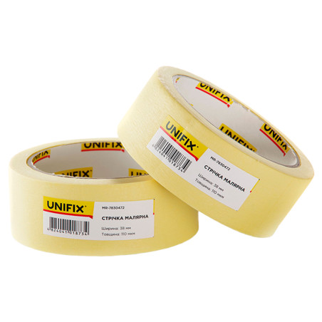 Лента малярная Unifix 38 мм x 40 м желтая (MR-7830472) (7 шт.)