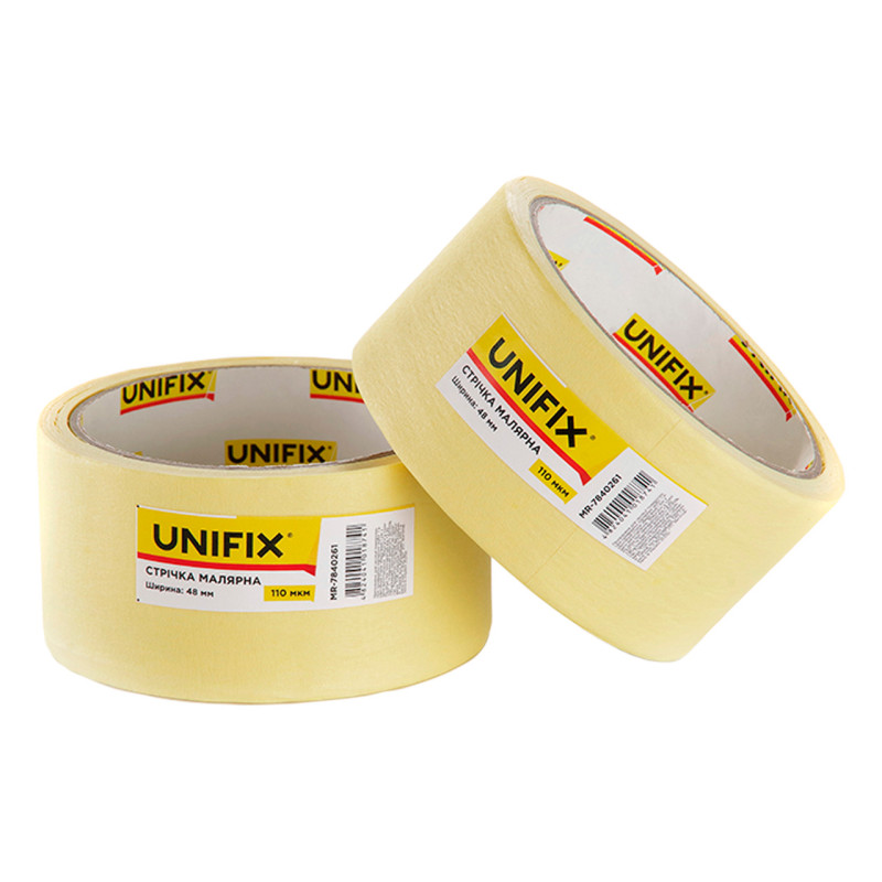 Лента малярная Unifix 48 мм x 20 м желтая (MR-7840261) (6 шт.)