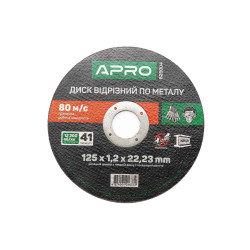 Диск отрезной по металлу Apro 125 х 1.2 х 22.2 мм (829004) (10 шт.)
