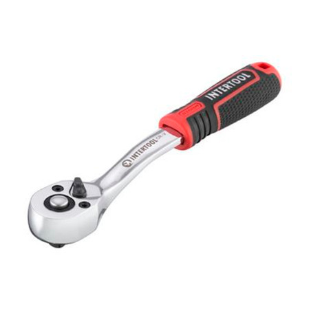 Ключ трещоточный (рукоятка с храповым механизмом) Intertool 1/4" x 72T Storm (ET-8001)