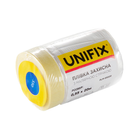 Пленка защитная с малярной лентой Unifix 0.55 х 20 м (PLM-55020)