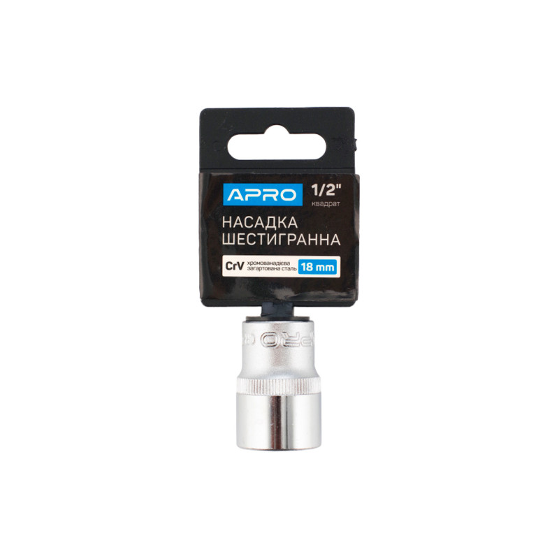 Головка шестигранная Apro 18 мм x 1/2" (252718)