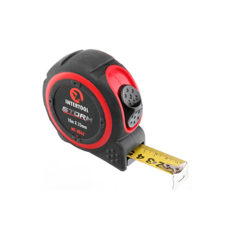 Рулетка Intertool 10 м x 25 мм Storm (MT-0840)