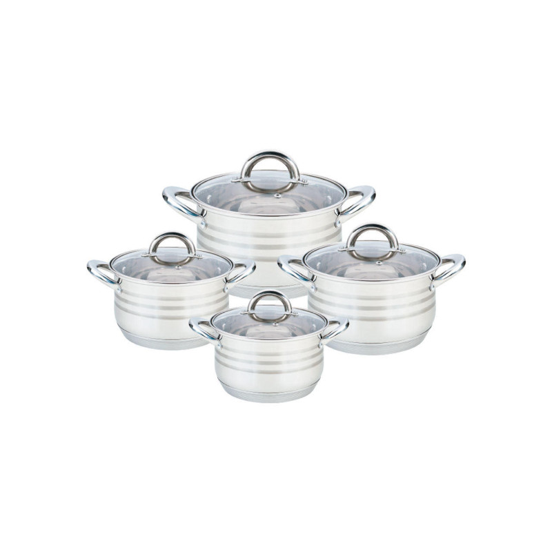 Набор посуды нержавеющий Maestro 2.9 x 3.9 x 5.1 x 6.5 л (4 шт.) (MR-3513-8)