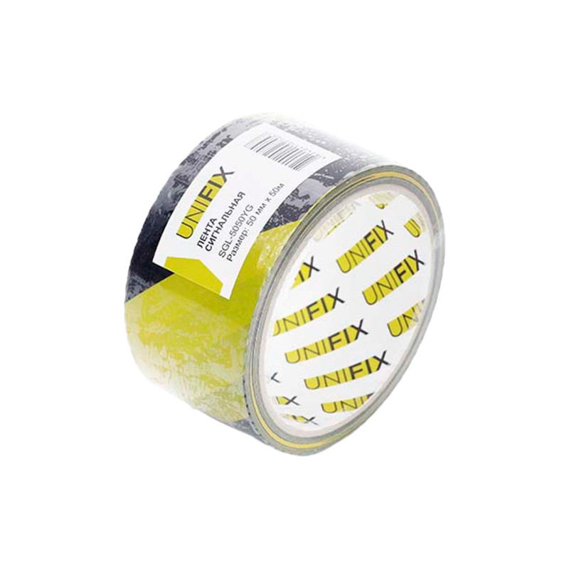 Лента сигнальная Unifix 50 мм x 50 м желто-черная (SGL-5050YG)