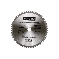 Диск пильный Apro 230 x 22.2 мм x 60T (830200)