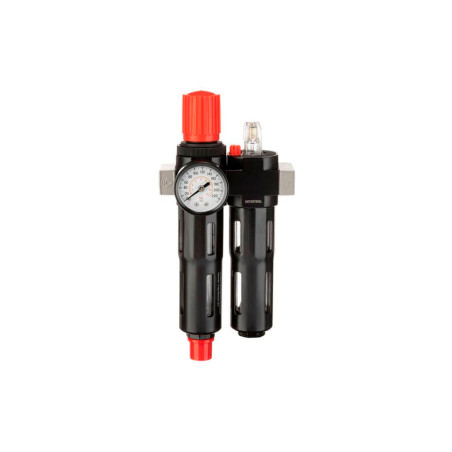 Редуктор давления с фильтром и лубрикатором Intertool 1/4" x 0.5-10 бар Storm (PT-1435)