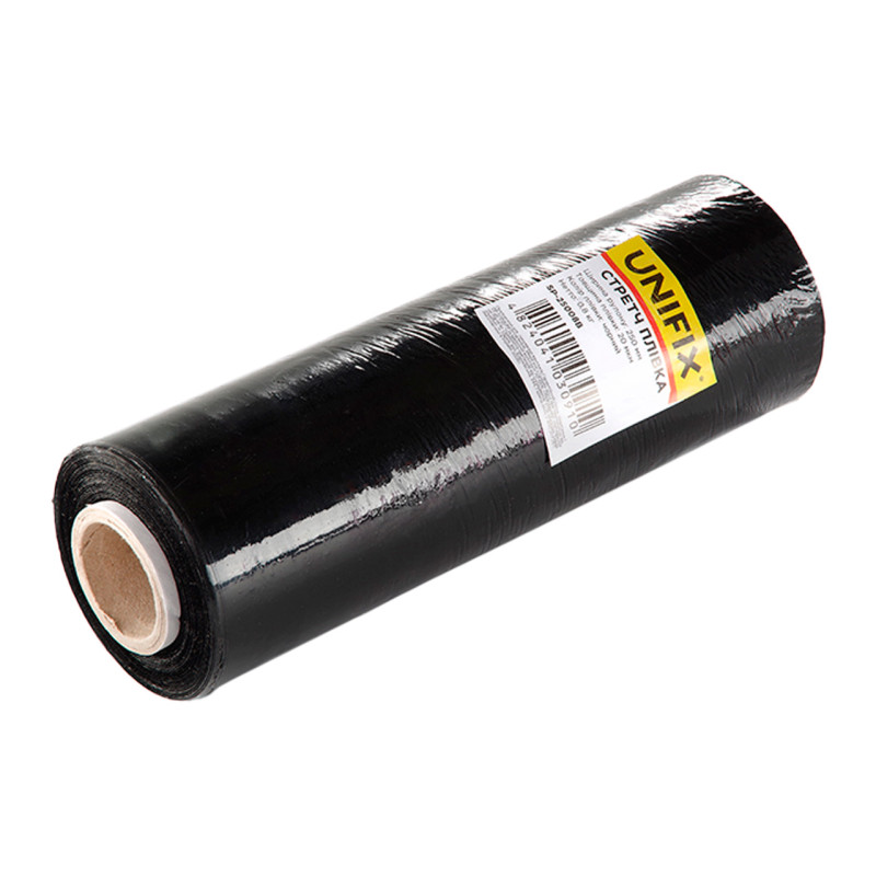Стрейч пленка Unifix 250 мм x 0.8 кг x 20 мкм черная (SP-25008B)
