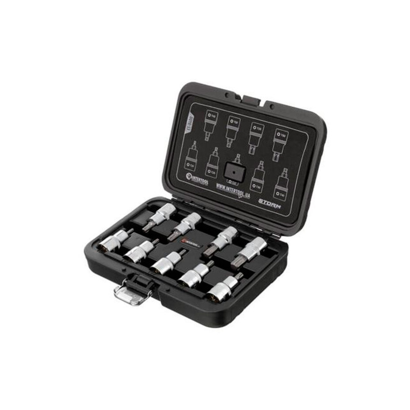Набор бит TORX Intertool 1/2" x T20-T60 x 55 мм (9 шт.) Storm (ET-8400)