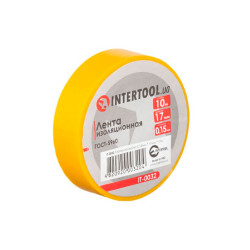 Лента изоляционная Intertool 10 м x 17 x 0.15 мм желтая (IT-0032) (10 шт.)
