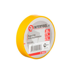 Лента изоляционная Intertool 20 м x 17 x 0.15 мм желтая (IT-0052) (10 шт.)