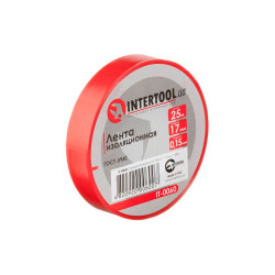 Лента изоляционная Intertool 25 м x 17 x 0.15 мм красная (IT-0060) (10 шт.)