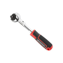 Ключ трещоточный (рукоятка с храповым механизмом) Intertool 1/4" x 72T поворотный Storm (ET-8007)
