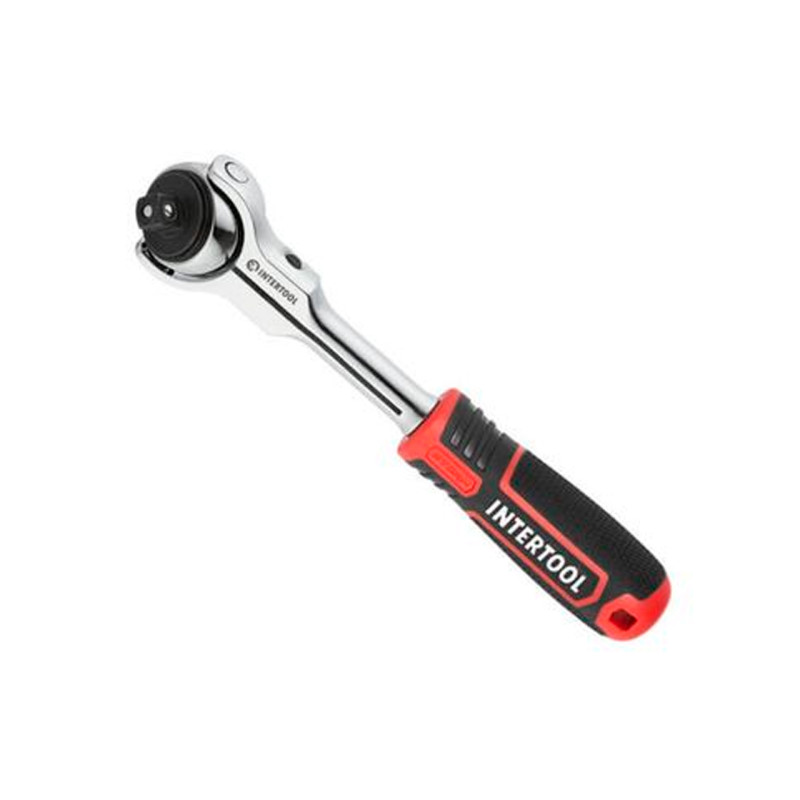 Ключ трещоточный (рукоятка с храповым механизмом) Intertool 3/8" x 72T поворотный Storm (ET-8008)