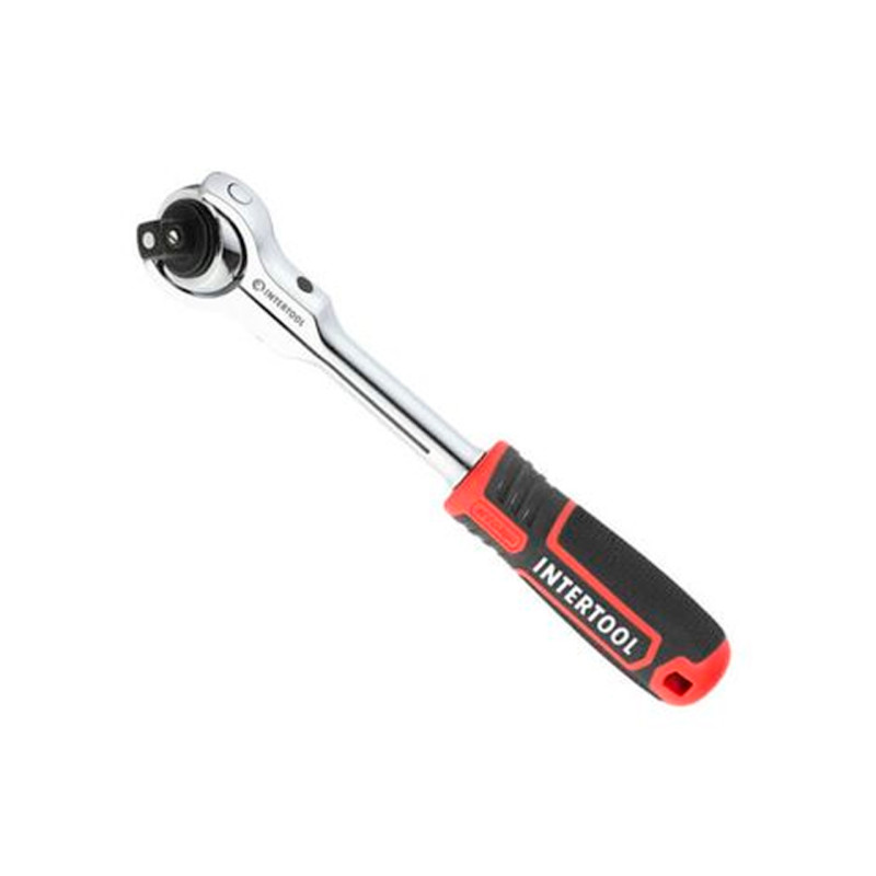 Ключ трещоточный (рукоятка с храповым механизмом) Intertool 1/2" x 72T поворотный Storm (ET-8009)