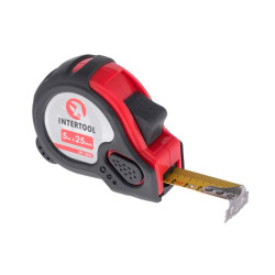 Рулетка Intertool 5 м x 25 мм обрезиненная супер-магнит (MT-0606)