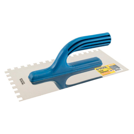 Гладилка нержавеющая Mastertool 270 x 125 мм зуб 8 x 8 мм (08-2827)