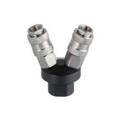 Разветвитель воздуха Intertool 1/4" x 2 выхода V с быстроразъемным соединением (PT-1852)
