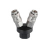 Разветвитель воздуха Intertool 1/4" x 2 выхода V с быстроразъемным соединением (PT-1852)