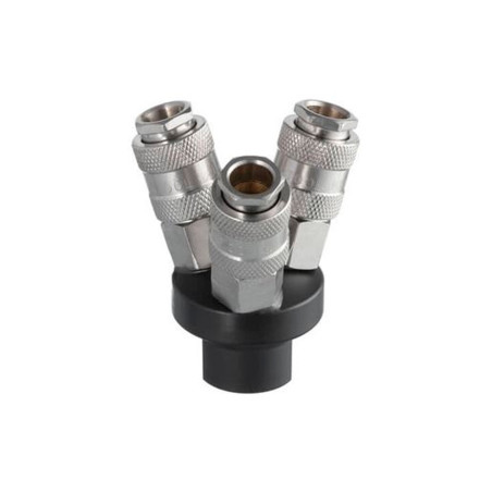 Разветвитель воздуха Intertool 1/4" x 3 выхода W с быстроразъемным соединением (PT-1853)