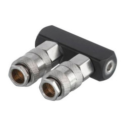 Разветвитель воздуха Intertool 1/4" x 2 выхода I с быстроразъемным соединением (PT-1854)