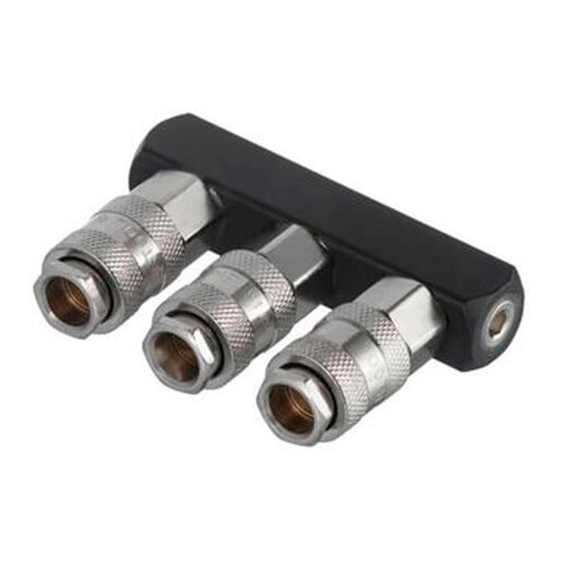 Разветвитель воздуха Intertool 1/4" x 3 выхода I с быстроразъемным соединением (PT-1855)