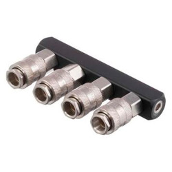 Разветвитель воздуха Intertool 1/4" x 4 выхода I с быстроразъемным соединением (PT-1856)